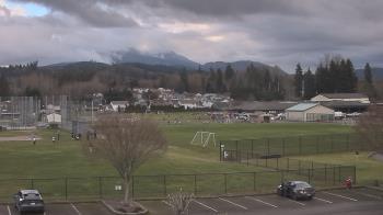 Weather camera view of Granite Falls High School.
