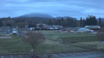 Weather camera view of Granite Falls High School.