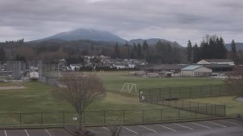 Weather camera view of Granite Falls High School.