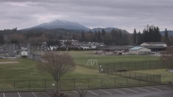 Weather camera view of Granite Falls High School.