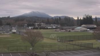 Weather camera view of Granite Falls High School.