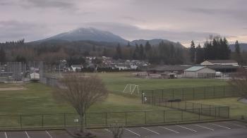 Weather camera view of Granite Falls High School.