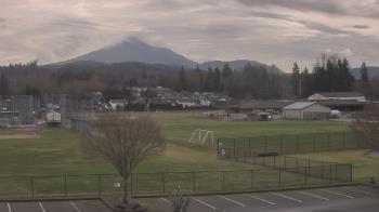 Weather camera view of Granite Falls High School.