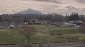 Weather camera view of Granite Falls High School.