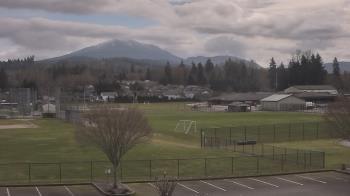 Weather camera view of Granite Falls High School.