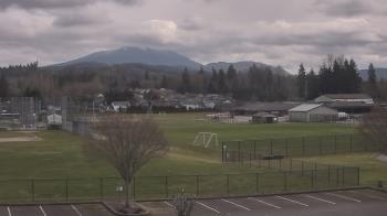 Weather camera view of Granite Falls High School.
