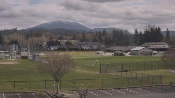 Weather camera view of Granite Falls High School.