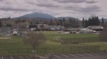 Weather camera view of Granite Falls High School.