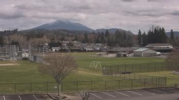 Weather camera view of Granite Falls High School.