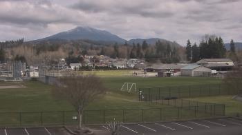 Weather camera view of Granite Falls High School.