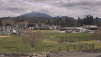 Weather camera view of Granite Falls High School.