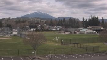 Weather camera view of Granite Falls High School.