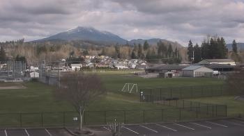 Weather camera view of Granite Falls High School.