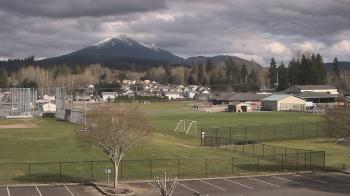 Weather camera view of Granite Falls High School.