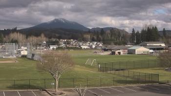 Weather camera view of Granite Falls High School.