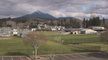 Weather camera view of Granite Falls High School.