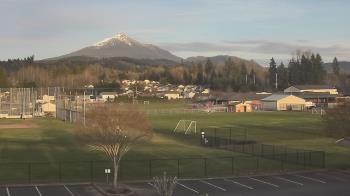 Weather camera view of Granite Falls High School.