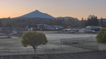 Weather camera view of Granite Falls High School.