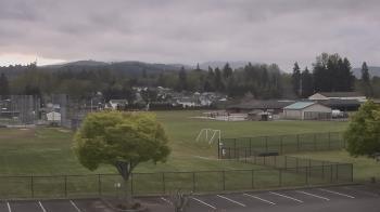 Weather camera view of Granite Falls High School.