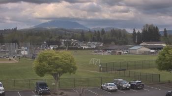 Weather camera view of Granite Falls High School.