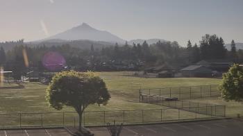 Weather camera view of Granite Falls High School.