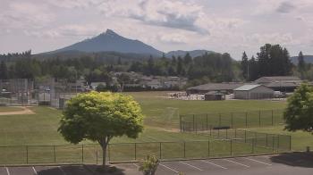 Weather camera view of Granite Falls High School.