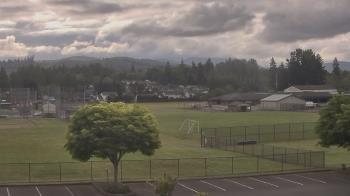 Weather camera view of Granite Falls High School.