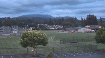 Weather camera view of Granite Falls High School.