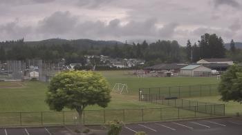 Weather camera view of Granite Falls High School.