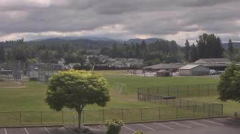 Weather camera view of Granite Falls High School.