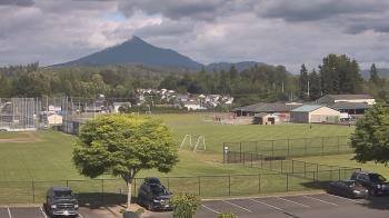 Weather camera view of Granite Falls High School.