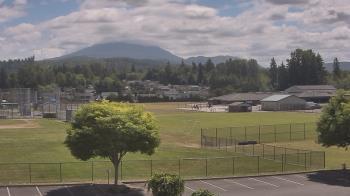 Weather camera view of Granite Falls High School.
