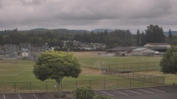 Weather camera view of Granite Falls High School.