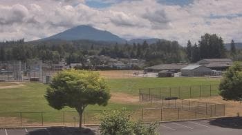 Weather camera view of Granite Falls High School.