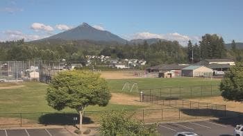 Weather camera view of Granite Falls High School.
