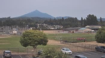 Weather camera view of Granite Falls High School.