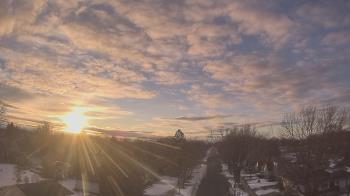 Weather camera view of Sibley East Middle and High School.