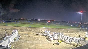 Weather camera view of Lake Charles Rgnl Arpt terminal bldg.