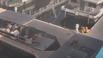 Weather camera view of Lake Powell Resorts and Marinas - Wahweap Marina.