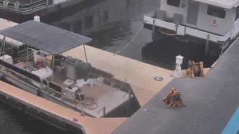 Weather camera view of Lake Powell Resorts and Marinas - Wahweap Marina.