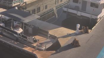 Weather camera view of Lake Powell Resorts and Marinas - Wahweap Marina.