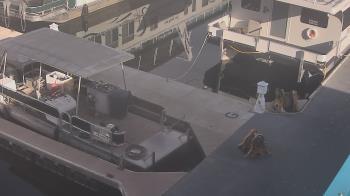 Weather camera view of Lake Powell Resorts and Marinas - Wahweap Marina.
