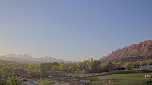 Weather camera view of Grand County HS.