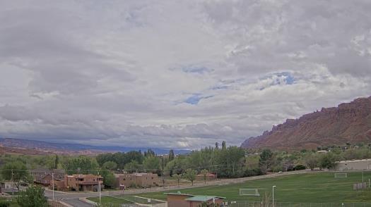 Weather camera view of Grand County HS.