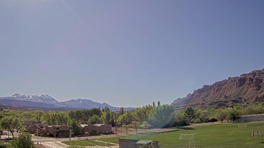 Weather camera view of Grand County HS.