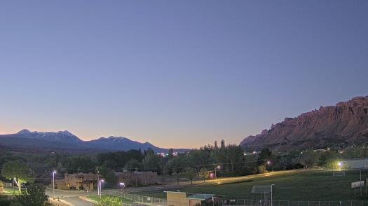 Weather camera view of Grand County HS.