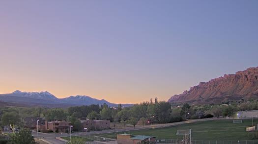 Weather camera view of Grand County HS.
