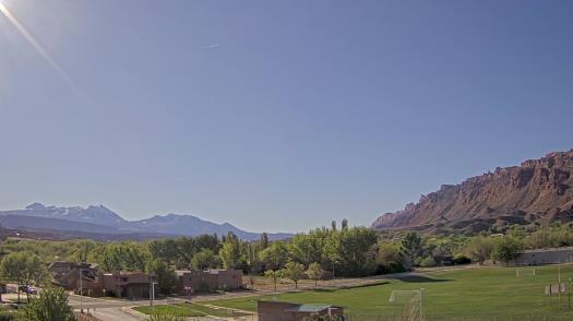 Weather camera view of Grand County HS.