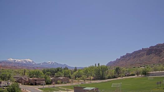Weather camera view of Grand County HS.