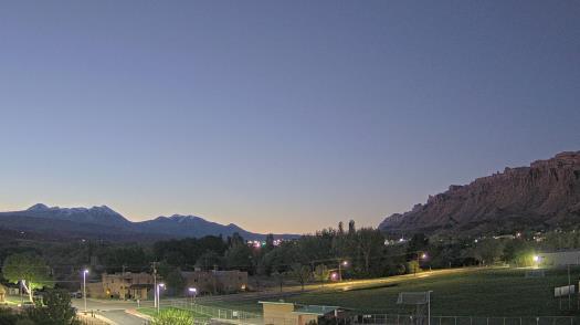 Weather camera view of Grand County HS.